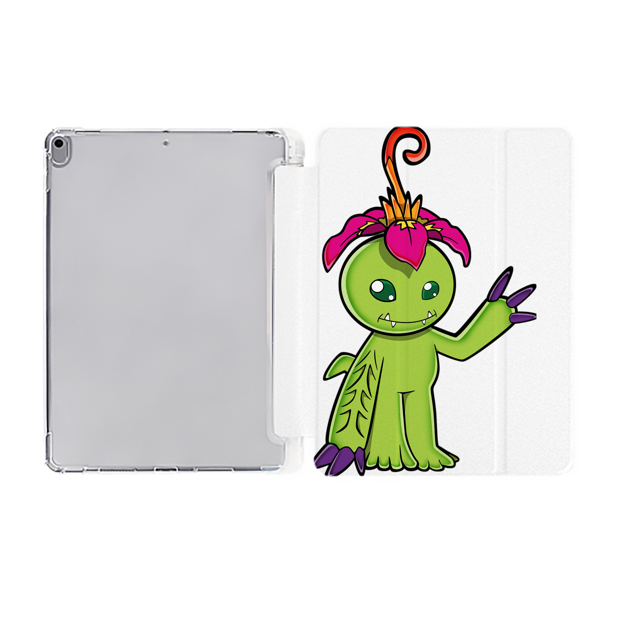 （画像用） Digimon デジタルモンスター/デジモン IPad ケース ペン収納付き 三つ折りスタンド PUレザー×シリコン 対応機種9.5/10.5/10.9インチ
